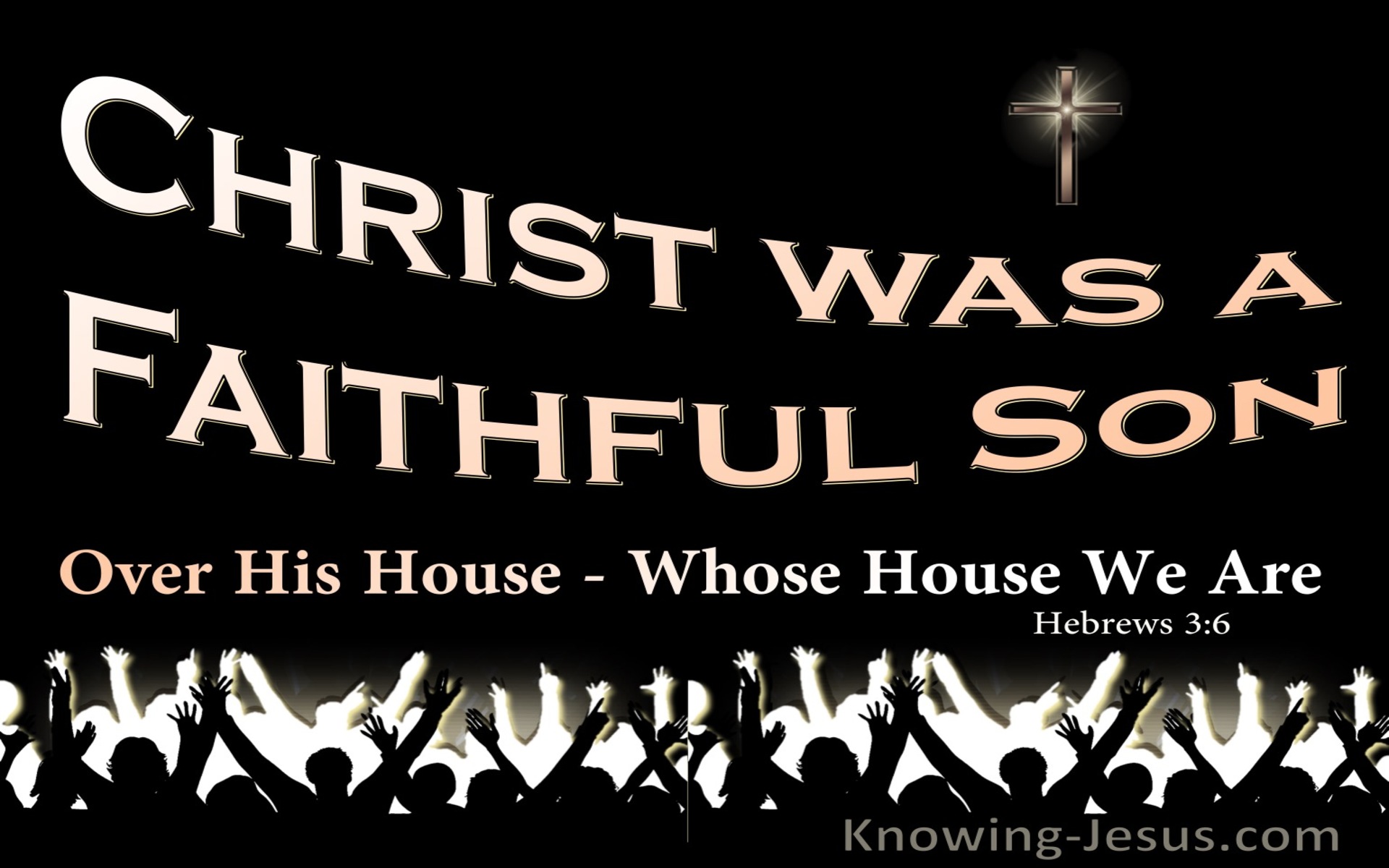 Hebrews 3:6 Christ Was A Faithful Son Over All His House (black)